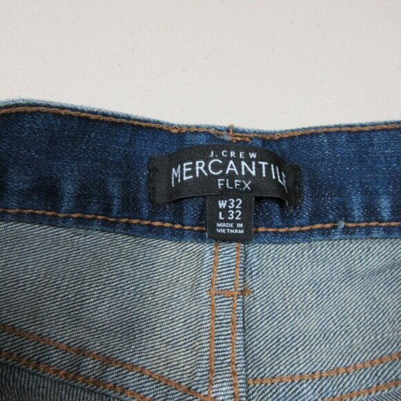 JCREW mens dark distressed FLEX slim fit jeans 32x32 EUC - Picture 3 of 8